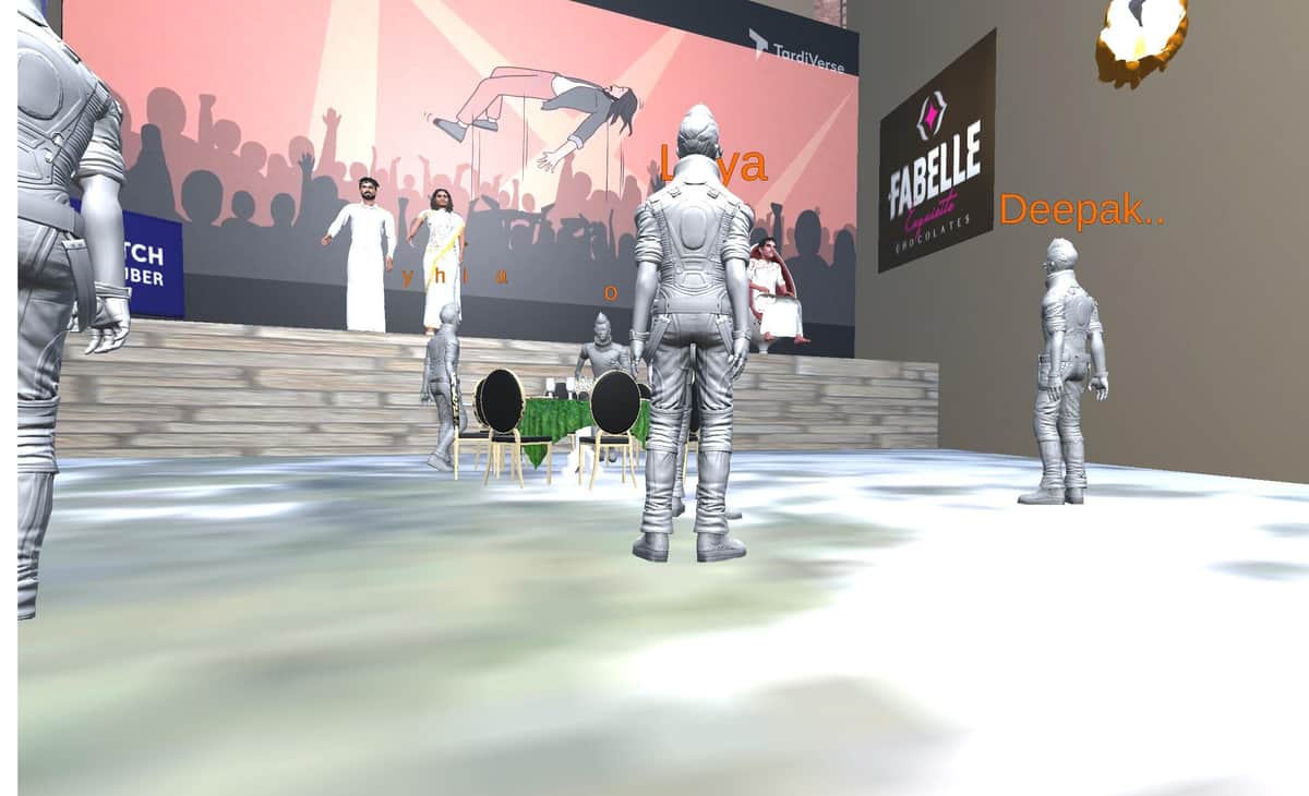 「TardiVerse」での結婚式の様子（@abhinavguptas)