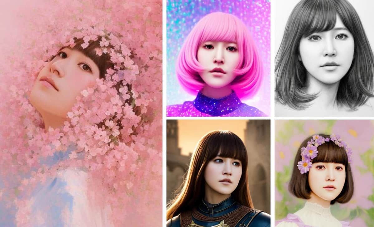 髪色や髪型はもちろん、イラストタッチのものから、実写らしいものまで種類が豊富