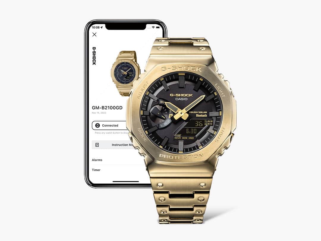 ストップウオッチ、タイマー、アラームに加え、モバイルリンク機能も搭載