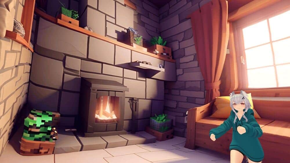 山小屋の中をイメージした空間