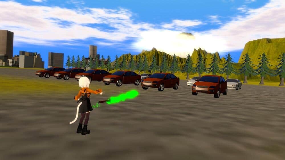 「破壊」を実演するさやさん