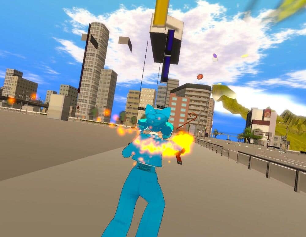 標識を攻撃すると四散