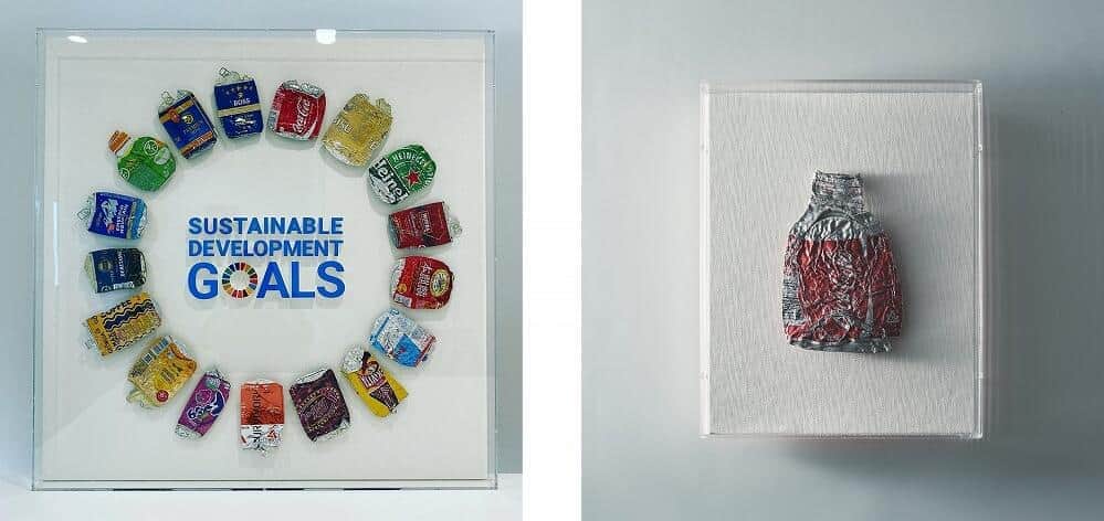 ゴミに価値を持たせた「循環型アート」