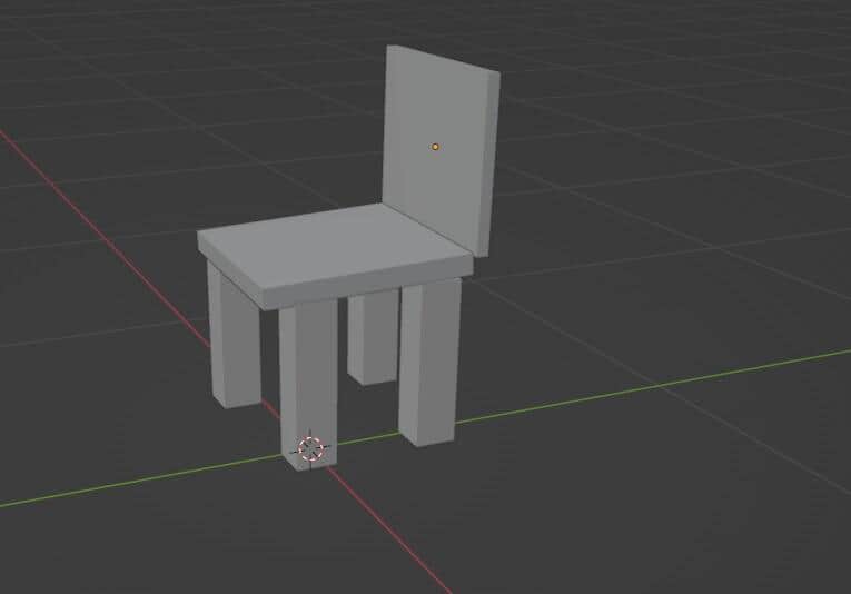 手動でパーツを動かすとイスらしくなった