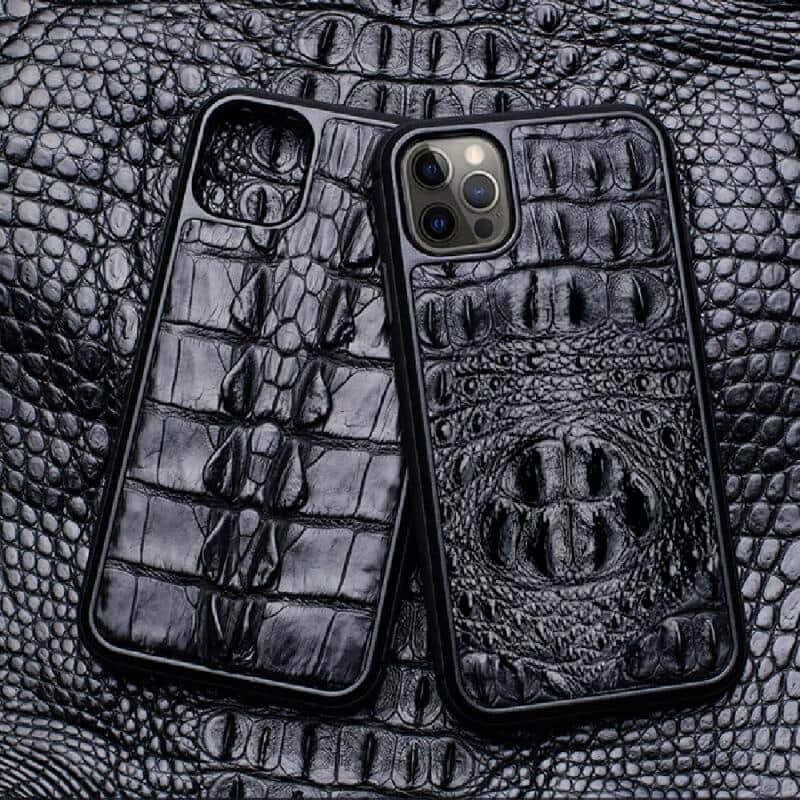 リアルなワニ革使用　iPhone 14シリーズ向けケース