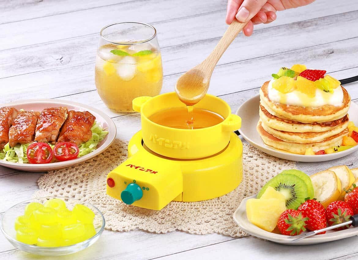 「パインアメ」でシロップ作れる　コラボ調理家電「魔法のシロップメーカー」