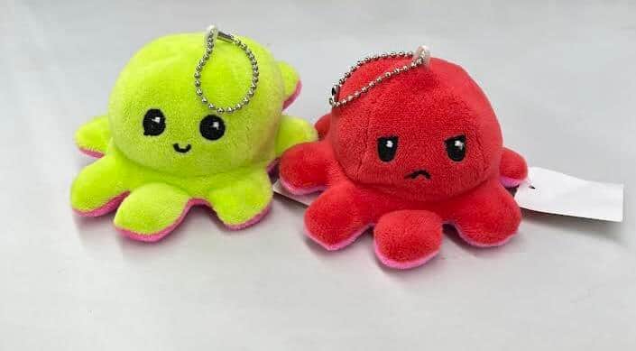 若いカップルが「タコ」に熱視線　リバーシブルのぬいぐるみが役立つシーンとは