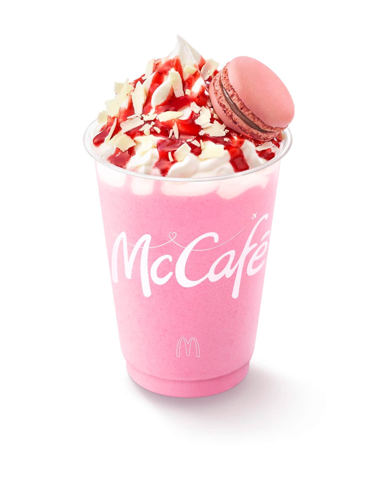 「マックカフェ」に期間限定　「ホワイトチョコストロベリーフラッペ」