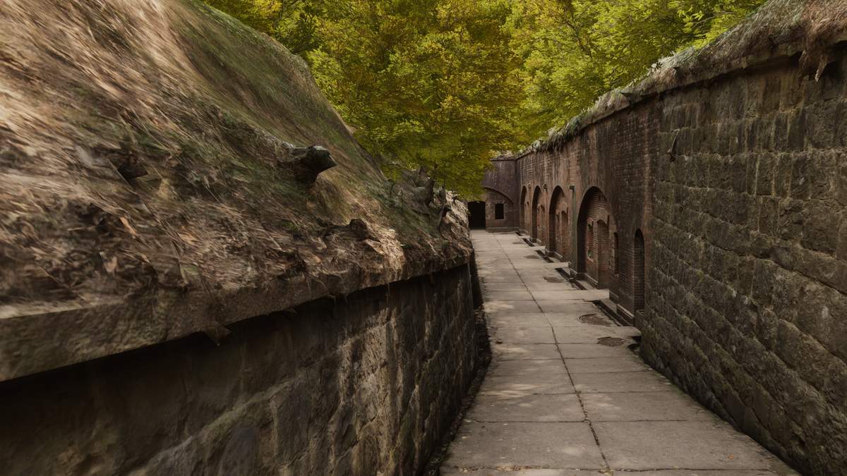 VR版第3砲台跡地下施設の外側