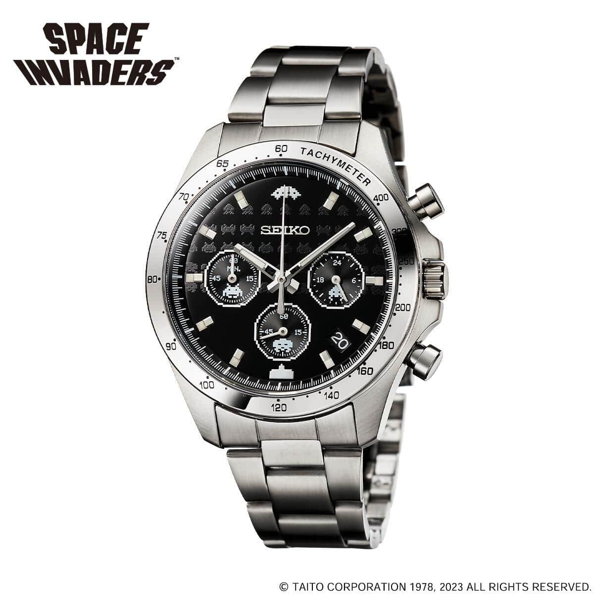 「スペースインベーダー」45周年　世界観を詰め込んだクロノグラフ腕時計