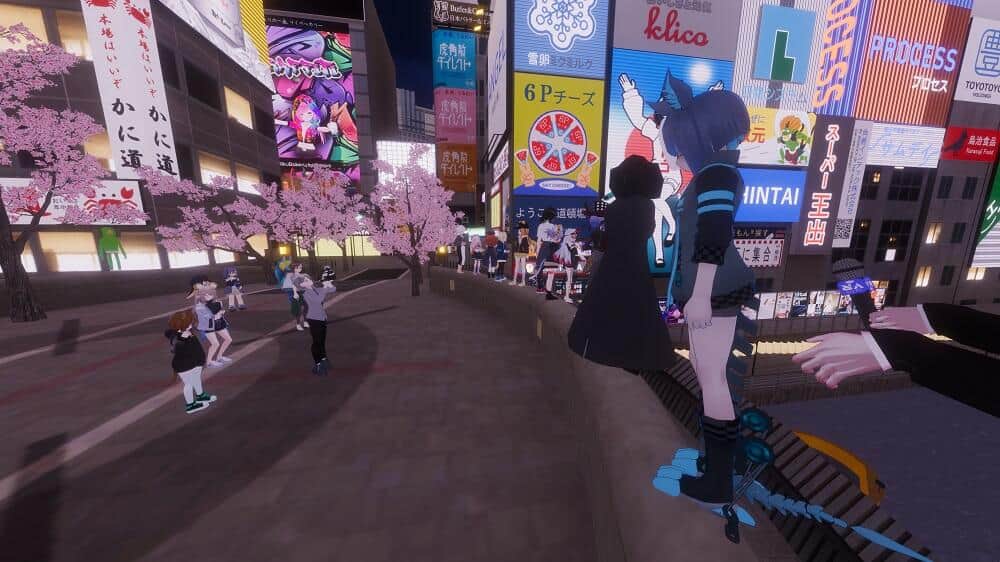 集団でダイブのタイミングを計る様子