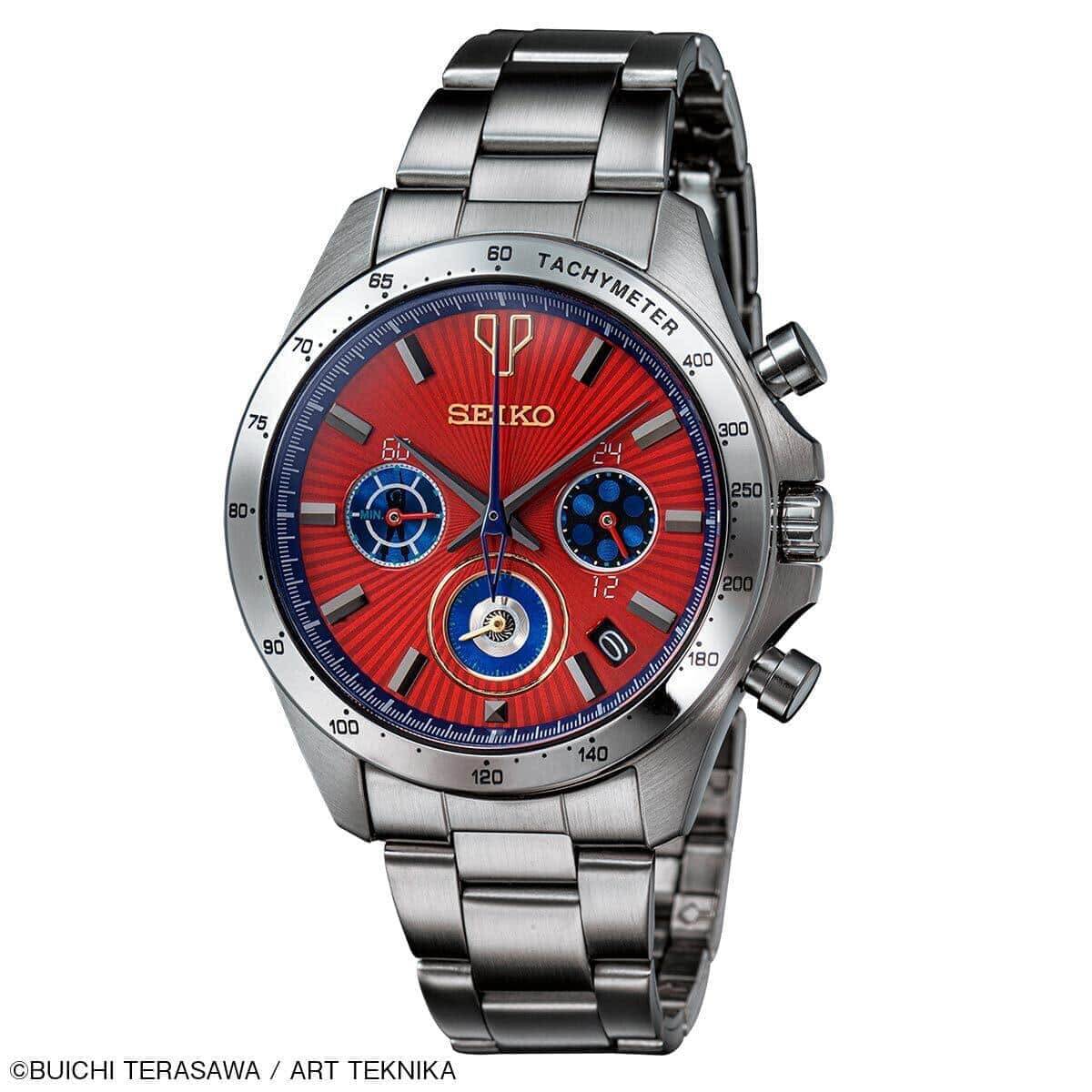 連載開始45周年「コブラ」イメージ　赤い文字盤のクロノグラフ腕時計