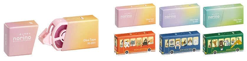 紙ケース入りテープのり「ノリノ」　プラスチックの使用量を削減