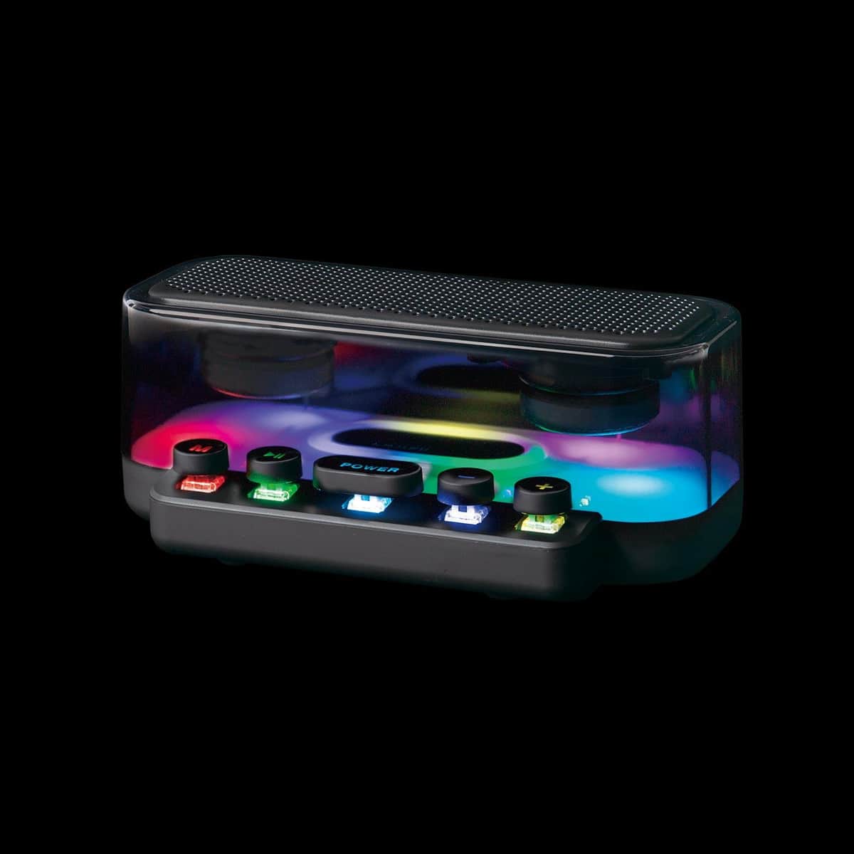 スケルトンボディのワイヤレススピーカー　 新しさとレトロ感を併せ持つデザイン