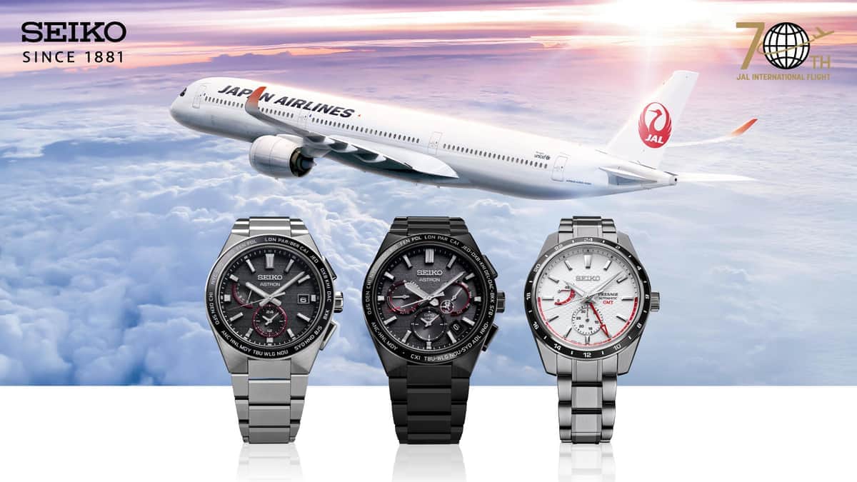 JAL国際線就航70周年記念のセイコー腕時計　「アストロン」＆「プレサージュ」