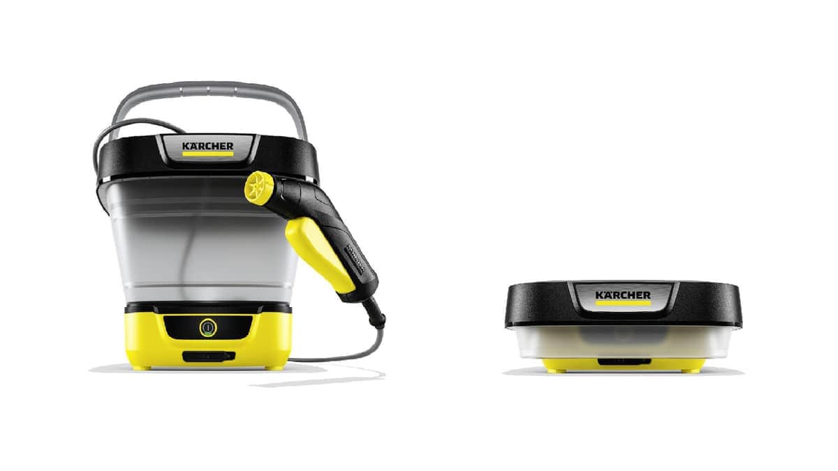 ケルヒャーのマルチ洗浄機「OC 3 Foldable」　給水タンク一体・バッテリー内蔵で場所選ばず