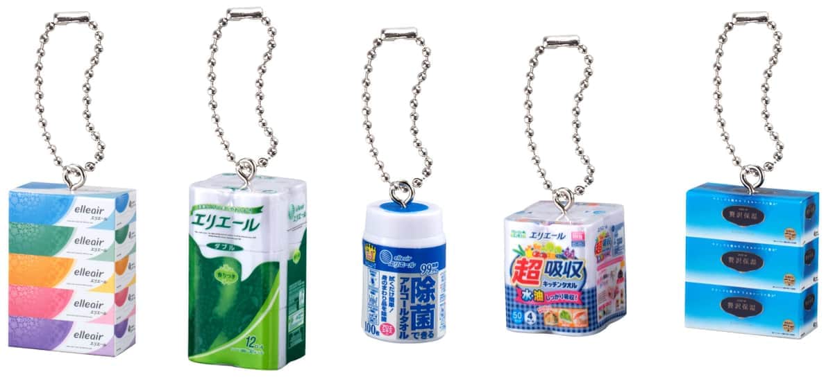 「エリエール」ティシューがミニチュアチャームに　ブランド代表する5アイテムを展開