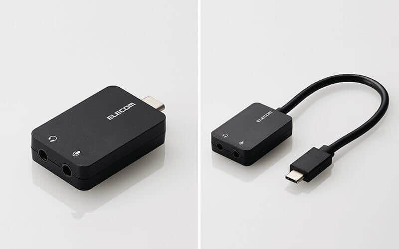 エレコムから変換アダプター　ヘッドセットなどをUSB-Cポートに接続