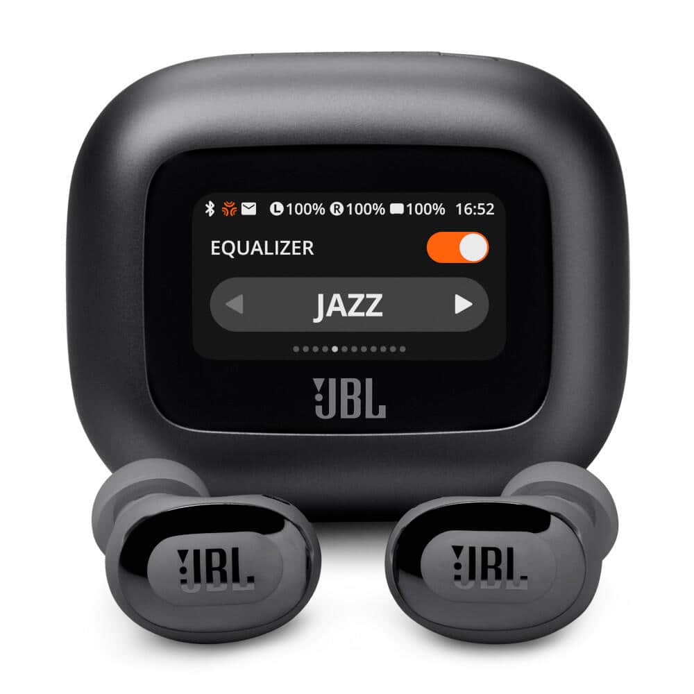 JBL LIVE BUDS 3 スマートタッチディスプレイ搭載ワイヤレスイヤホン JBLから完全ワイヤレス「LIVE BUDS 3」 充電ケースのタッチ