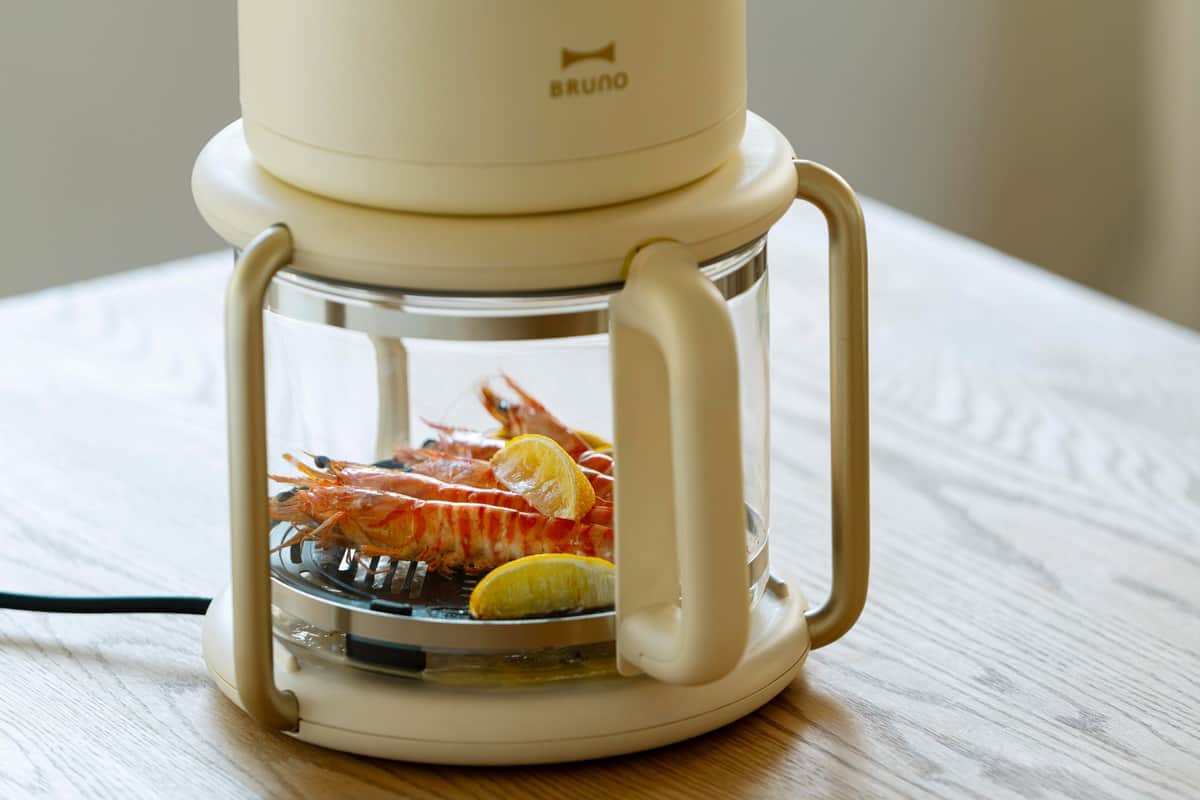 調理中の様子が見える「ガラスエアフライヤー」 「BRUNO」から: J-CAST