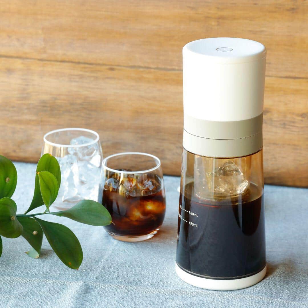 「水出しコーヒーメーカー Cool Barista」　1ボタン、15分で作れる