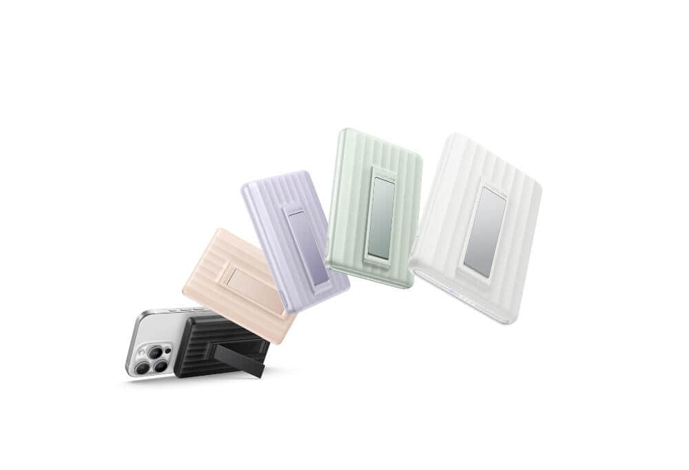 ワイヤレス充電対応モバイルバッテリー　容量5000mAhと1万mAhの2モデル