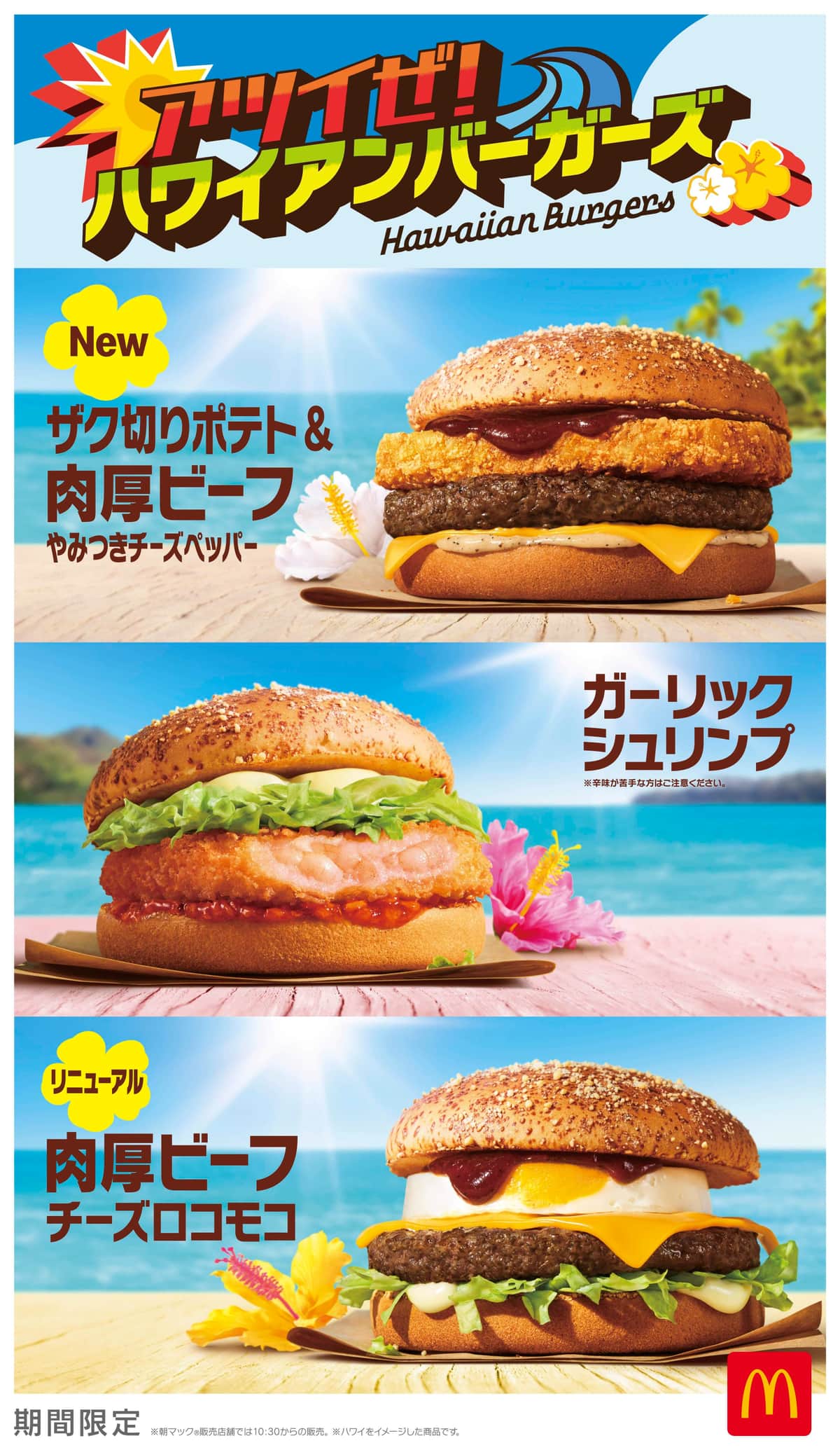 マクドナルド夏の定番「ハワイアンバーガーズ」　新商品を含む3メニュー