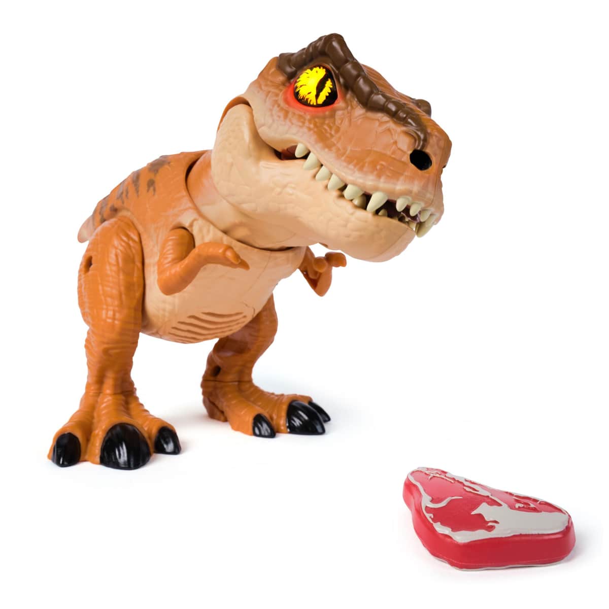 「ジュラシック・ワールド」の世界さながらにT-レックスを育てたり遊んだりできる
