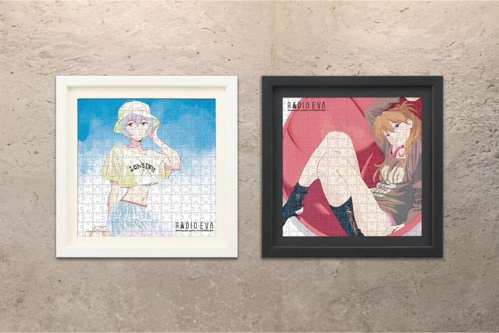 「エヴァンゲリオン」レイとアスカの描き下ろしイラスト使用　スクエアパズル