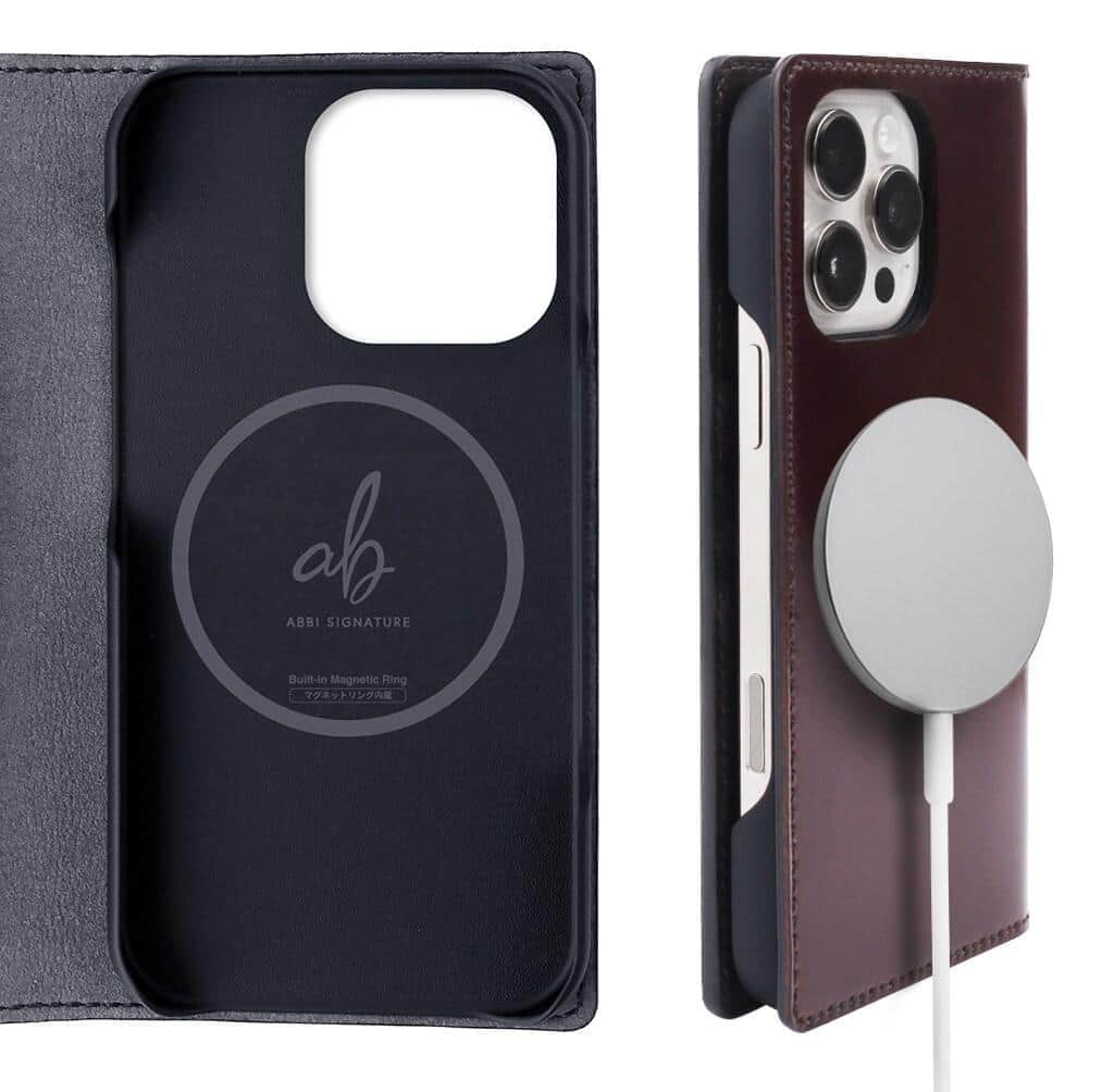 希少なシェルコードバンレザー使用　iPhone 15＆16シリーズ向けケース