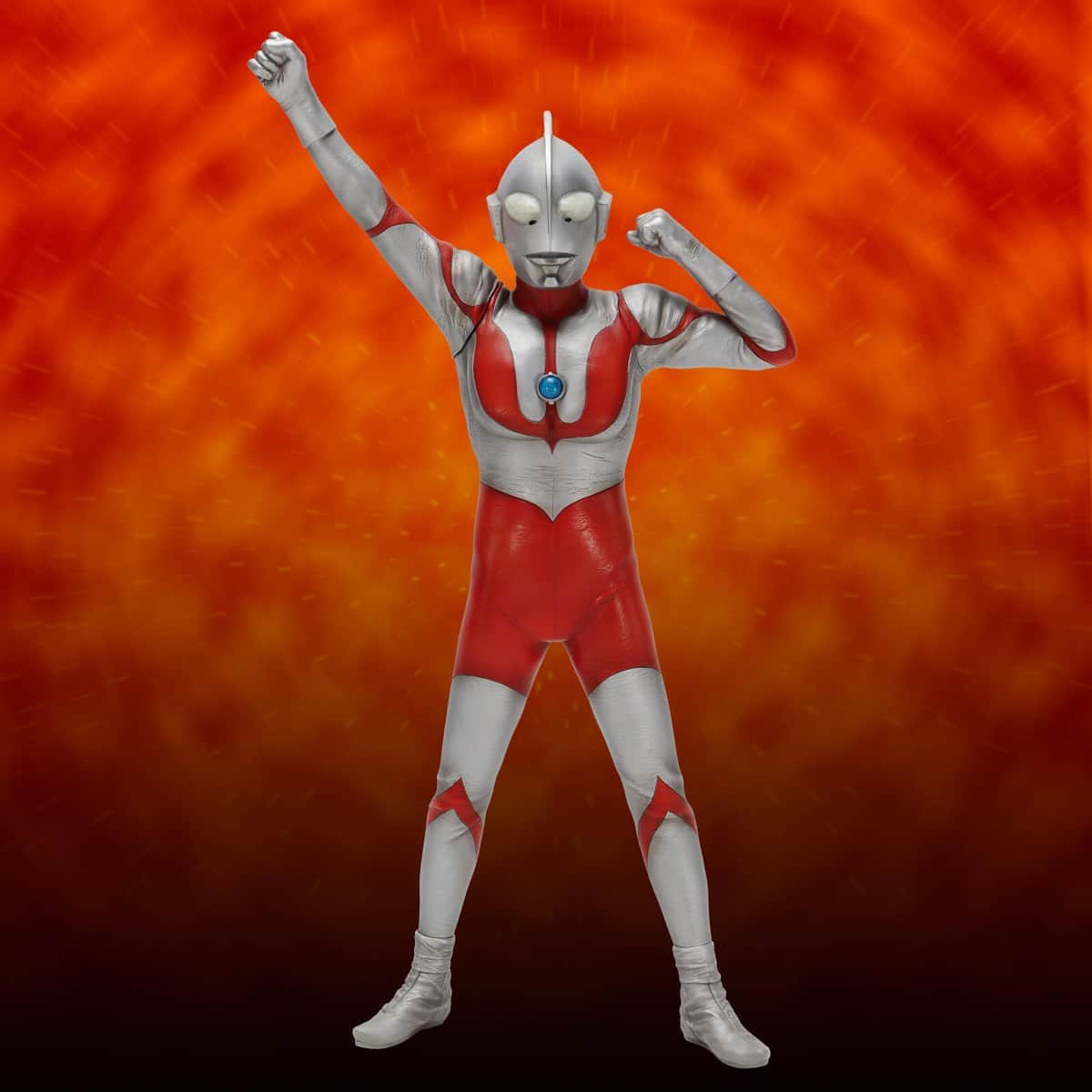 第30話「まぼろしの雪山」ウーとの戦いでの登場シーンを再現
