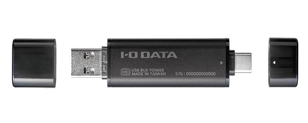 USB-C、USB-A両対応　ケーブルレスのスティック型SSD