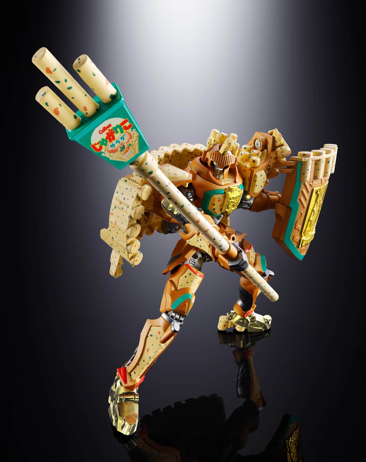 じゃがりこから絢爛な出で立ちの騎士王へ華麗に変形
