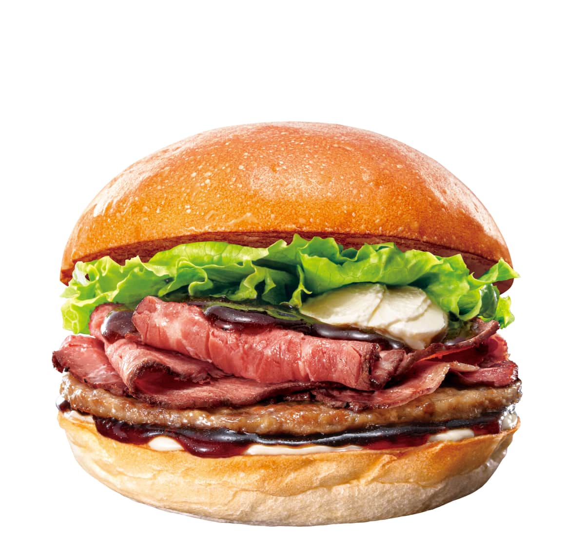 圧巻の肉量「ダブルローストビーフバーガー」など限定3メニュー
