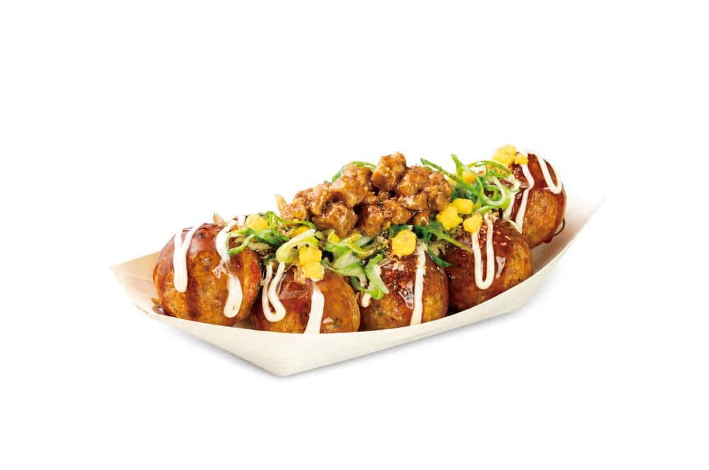 まさしく異世界合体、謎肉がたこ焼のトッピングに！？
