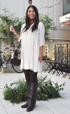 東京ファッション通信139～春らしい白ワンピはアメリカンラグシー