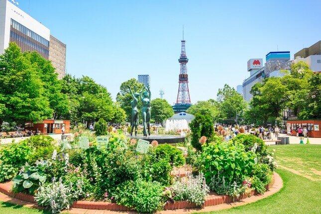 感染者が増えている札幌市の大通り公園